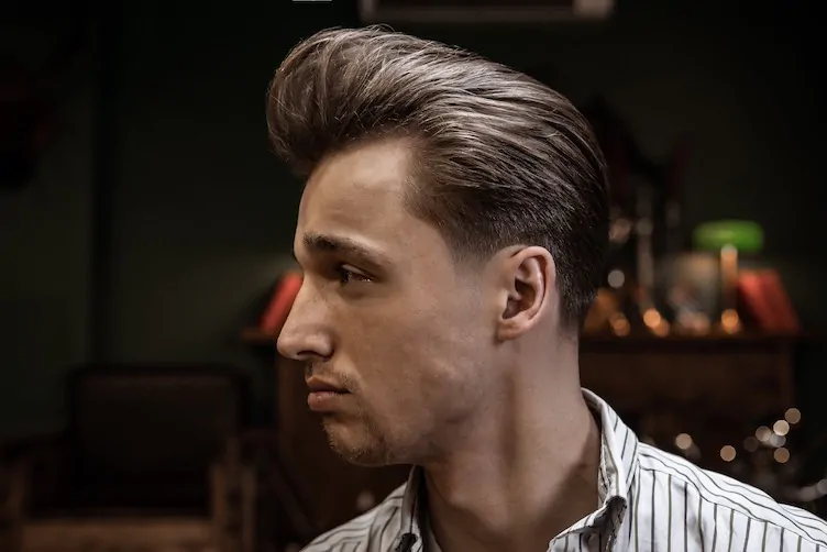 Classic pompadour style
